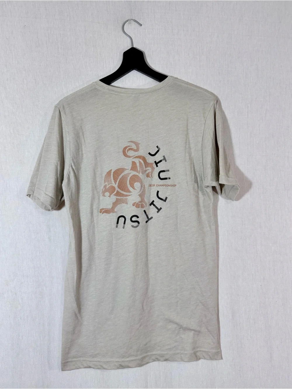 Bundle Jiu-Jitsu Graphic Tee size S/M- Black & Light Beige